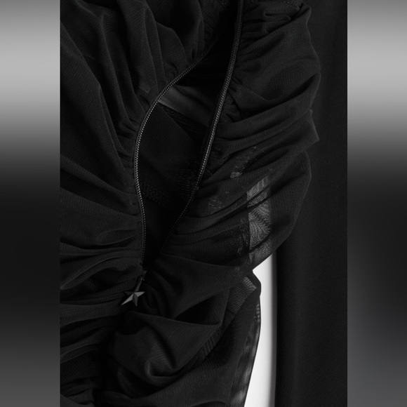 MUGLER X H&M Knot Detail 1 Shoulder Dress - Picture 6 of 7